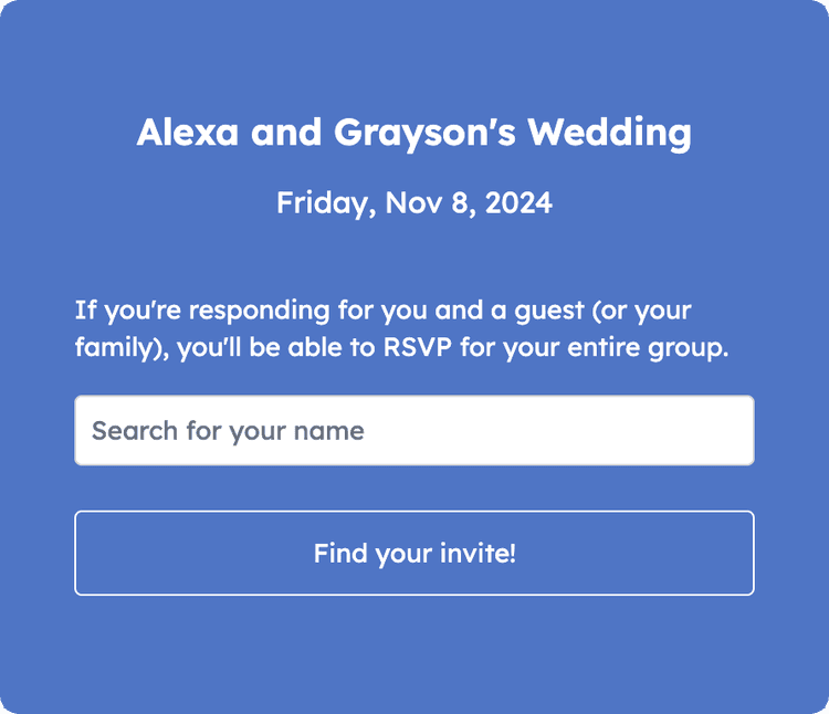 example rsvp