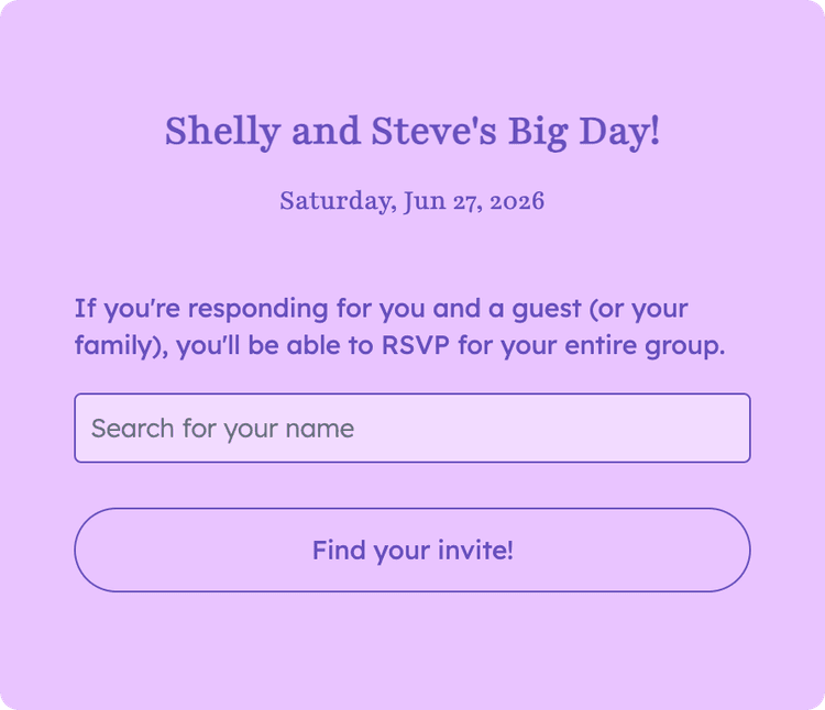 example rsvp